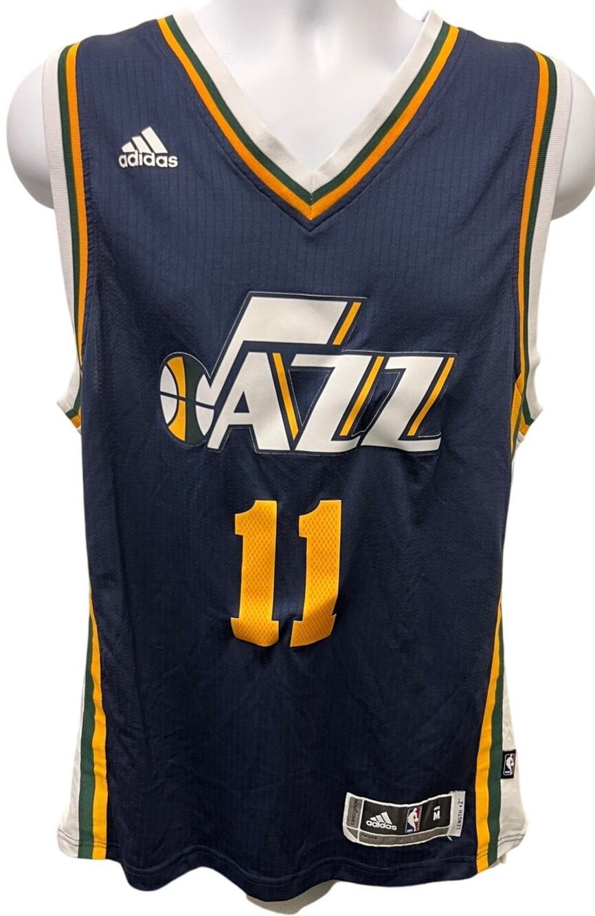 💛 Adidas Utah Jazz #11 Jersey Men’s Medium – Navy Gold NBA Basketball Tank